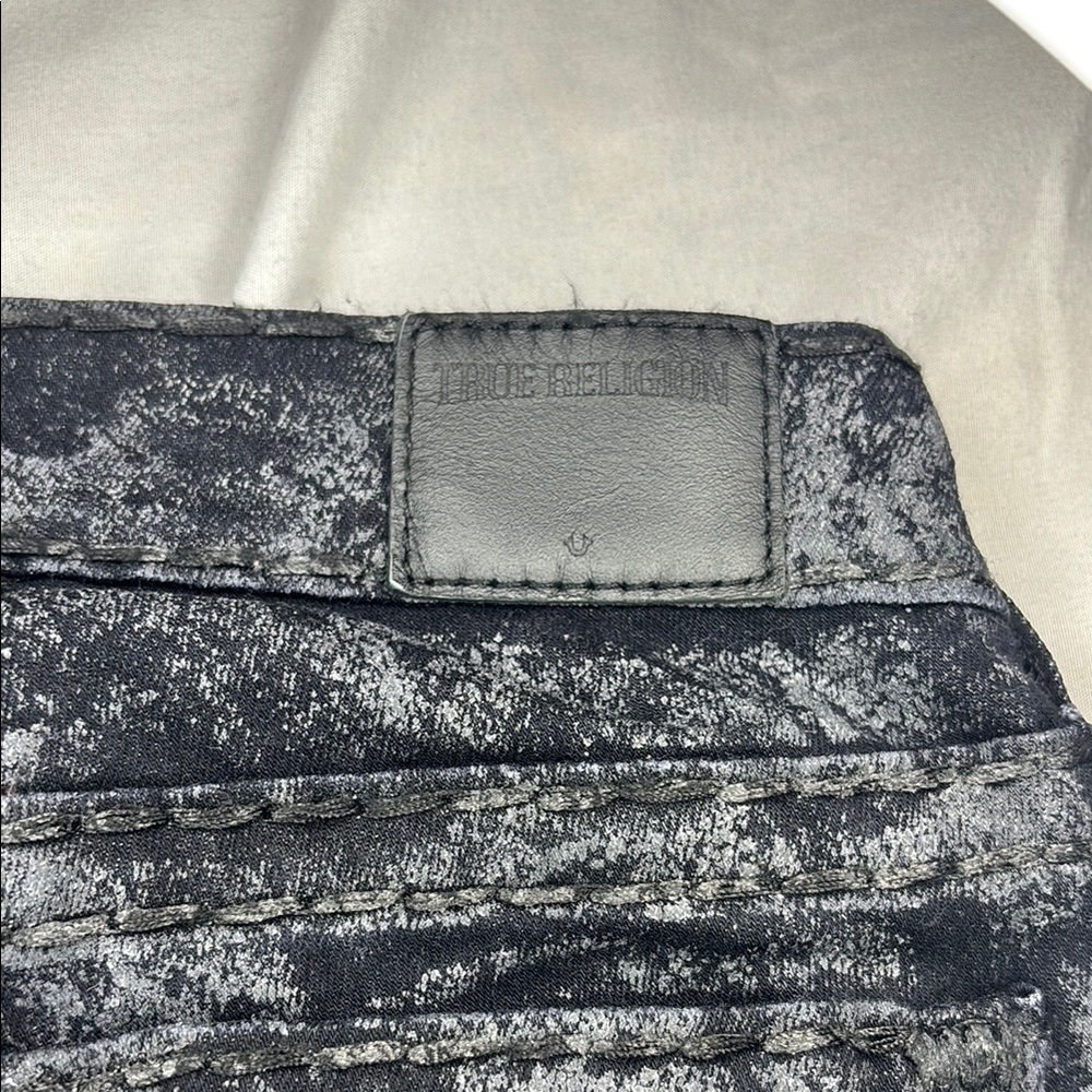 True religion Casey low rise super skinny  Patterned Jeans size 24 - Picture 8 of 8